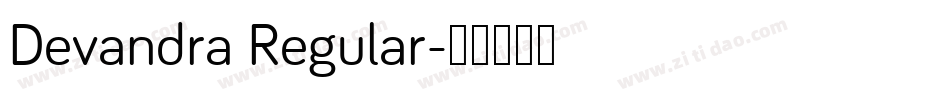 Devandra Regular字体转换